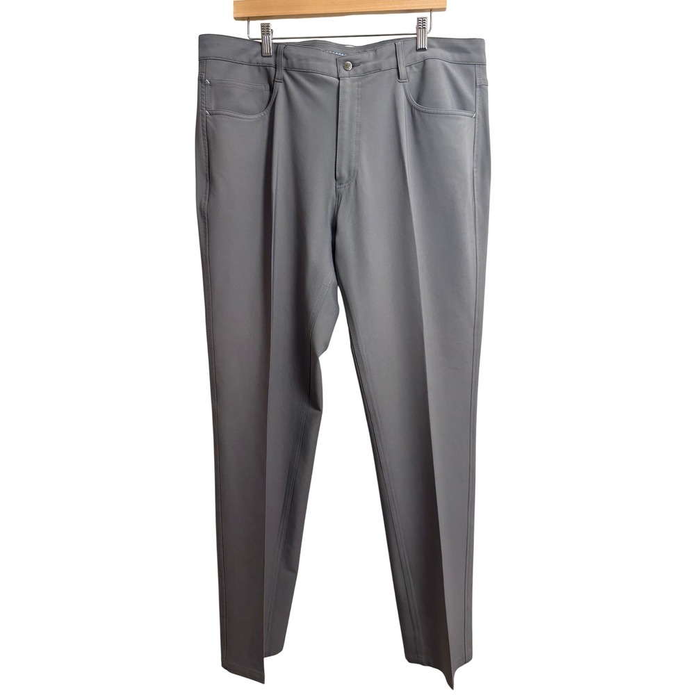 FootJoy Mens W38 L32 Gray 5-Pocket Performance Golf Pants Stretch  FJ Logo
